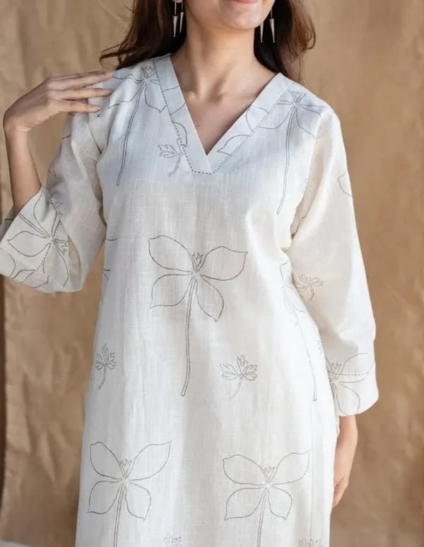 Simple Yet Elegant Pure Cotton Kurti & Palazzo Set-Perfect For Day Events