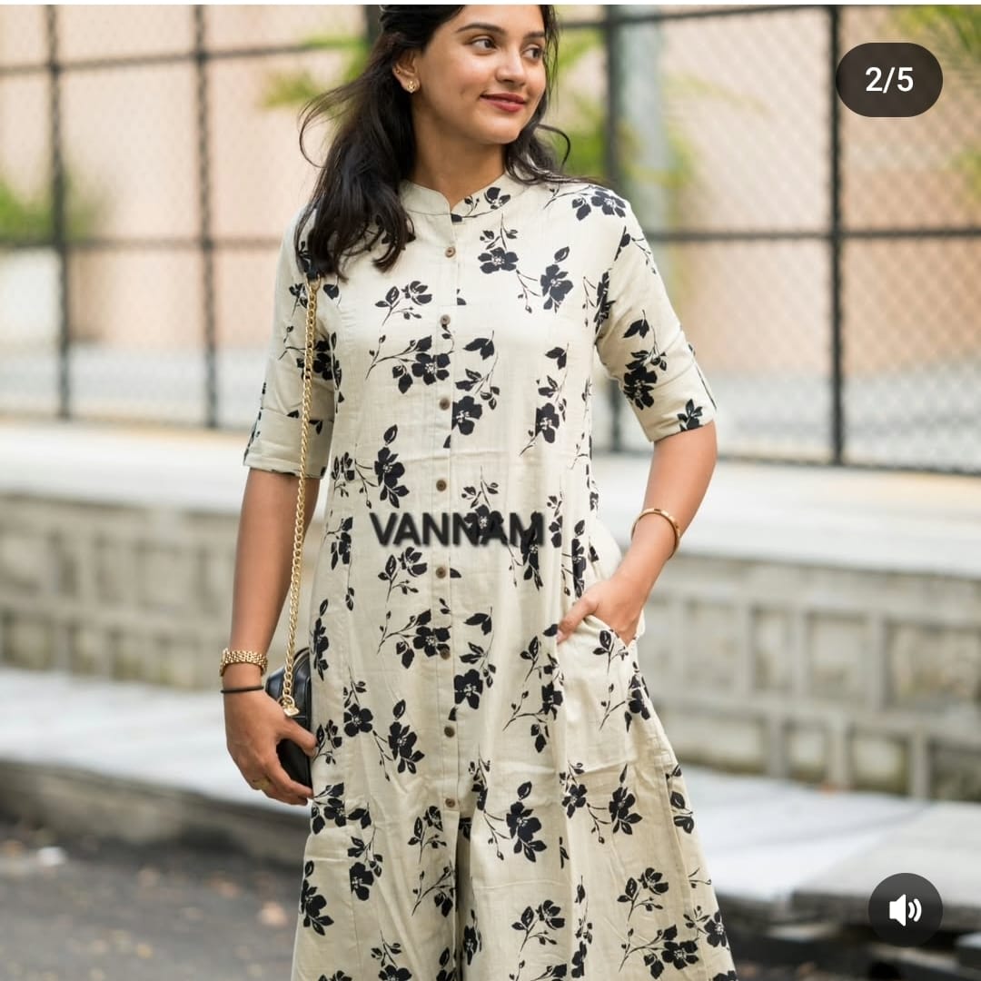 Cream Blossom Cotton Coord Set