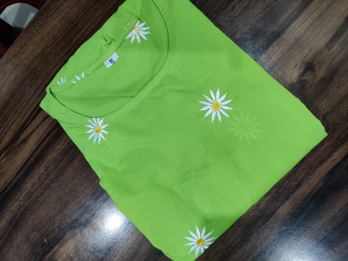 Flower Embroidered Midi Kurti!