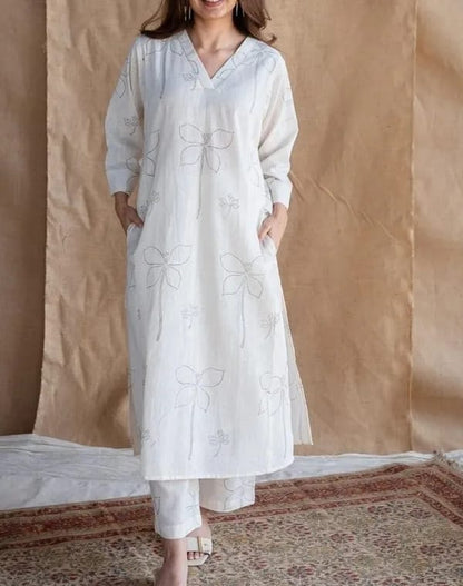 Simple Yet Elegant Pure Cotton Kurti & Palazzo Set-Perfect For Day Events