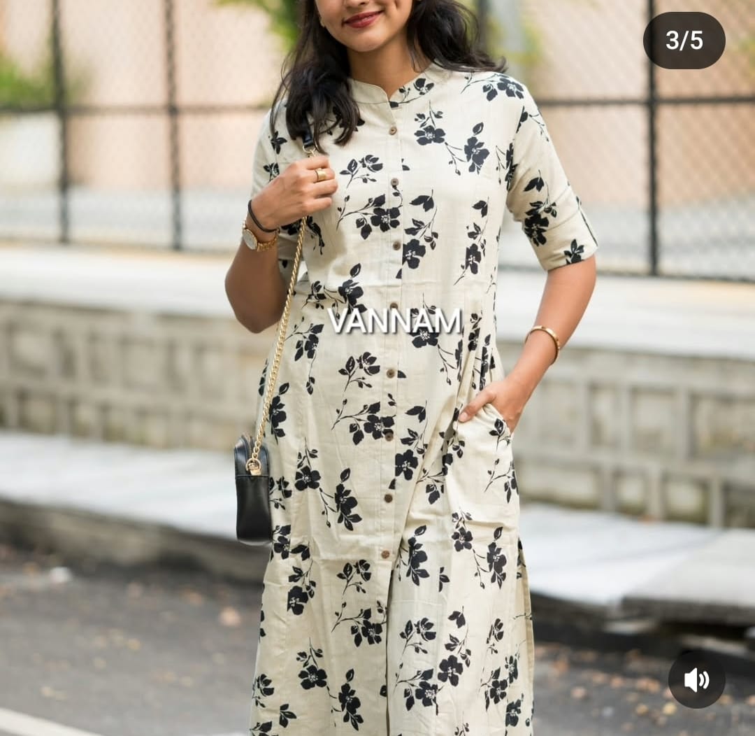 Cream Blossom Cotton Coord Set