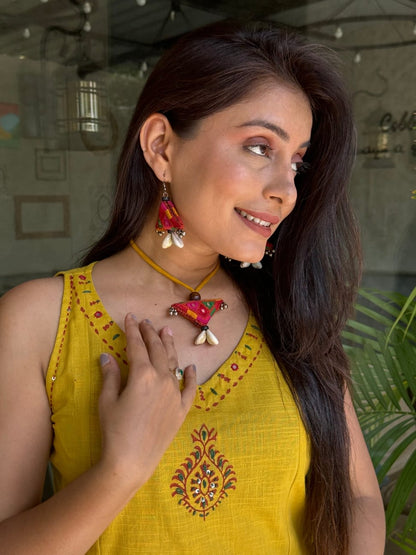 Co-ord Set Kurta with Exquisite Embroidery ??? Yellow