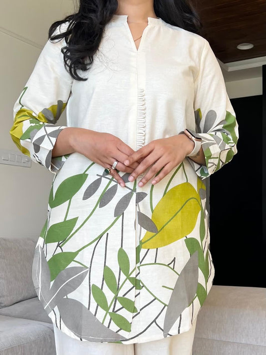 Green Cotton Classic Co-Ord Set Festive Collection