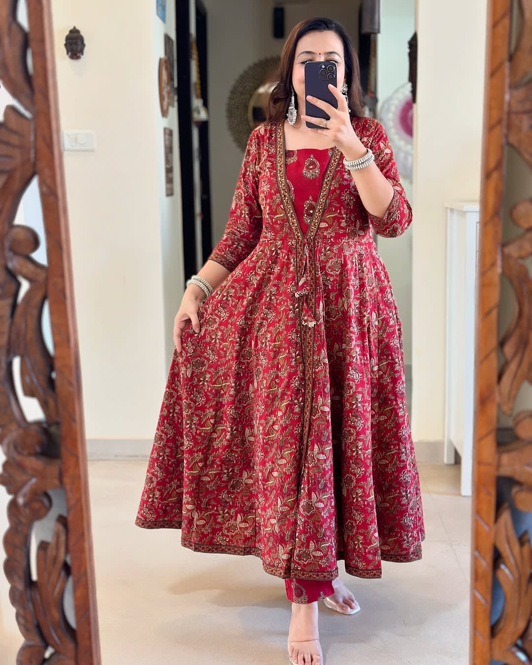 Double-Layer Cotton Dupatta Set