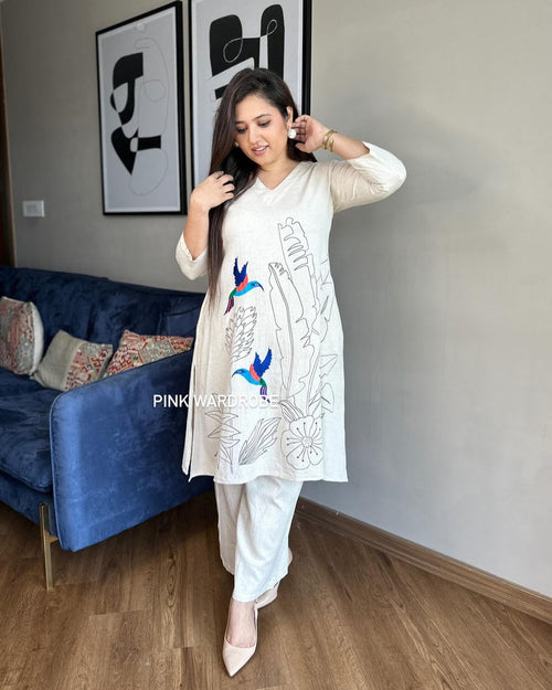 Aari Work Kurta Palazzo Set ???