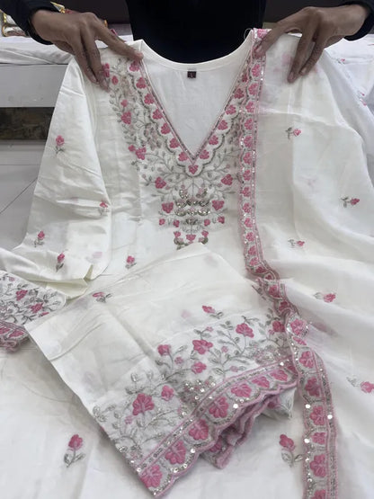 Heavy Pure Chanderi Suit Set