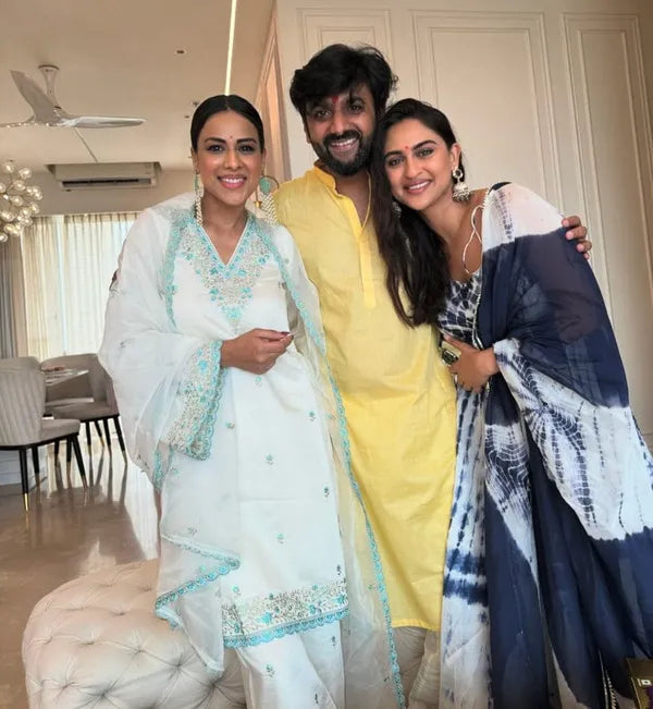 Heavy Pure Chanderi Suit Set sky blue