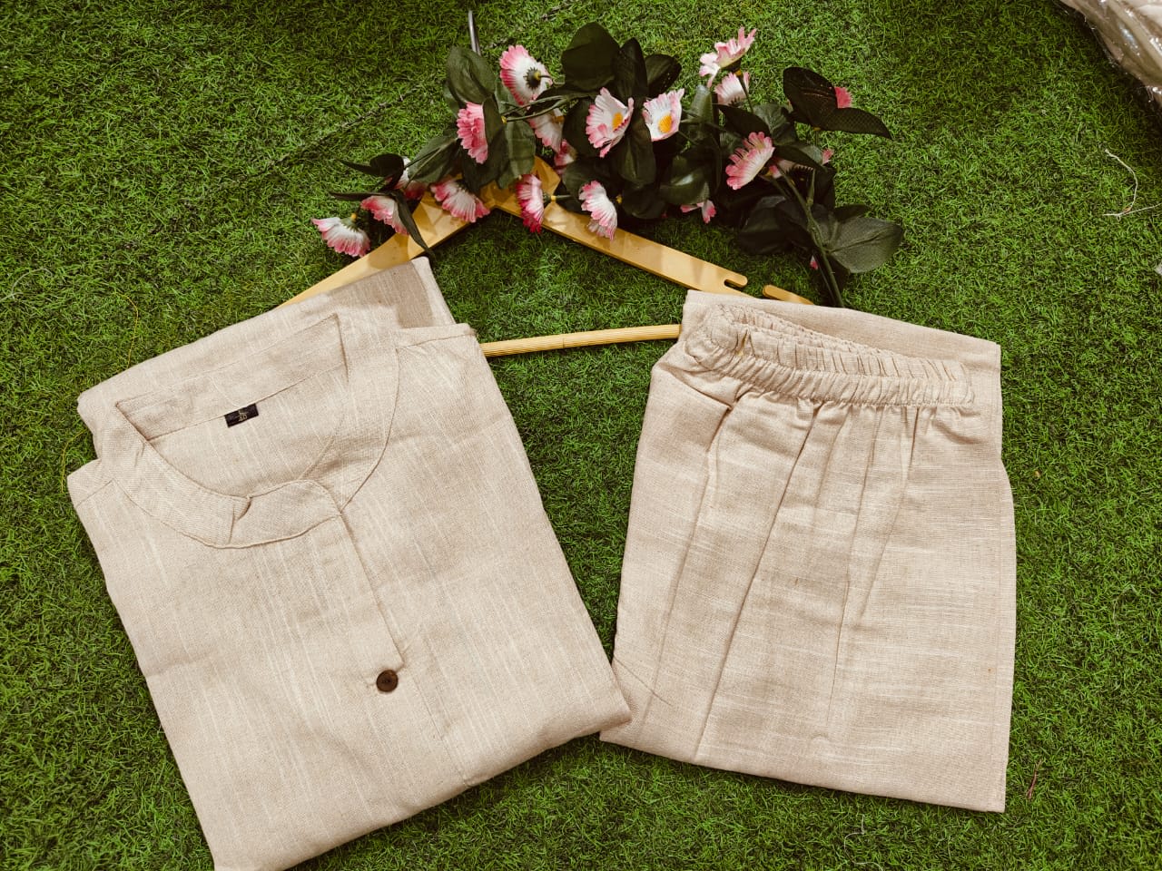 Introducing Our Premium South Cotton A-Line Kurta Set-Where Comfort Meets Style