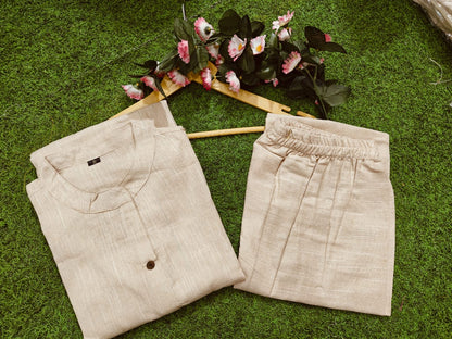 Introducing Our Premium South Cotton A-Line Kurta Set-Where Comfort Meets Style