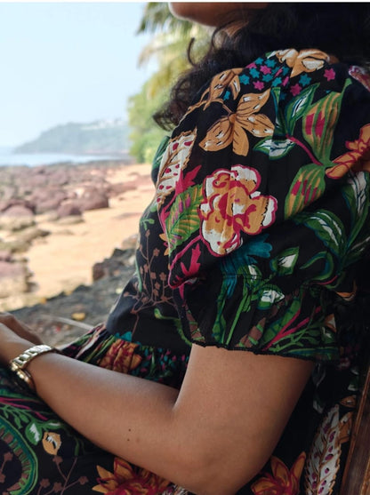 Multicolor Floral Midi Dress