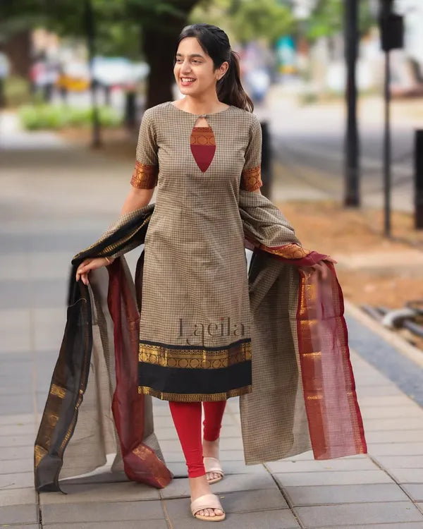 PREMIUM KANCHI COTTON SUIT SET