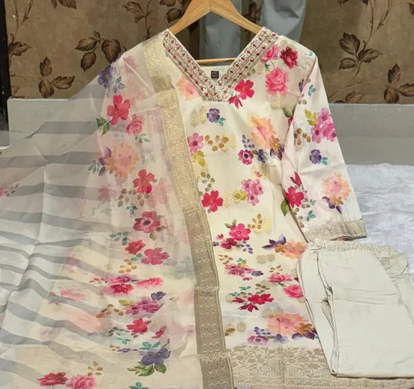 Premium Banana Silk Suit Set