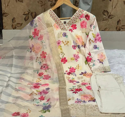 Premium Banana Silk Suit Set