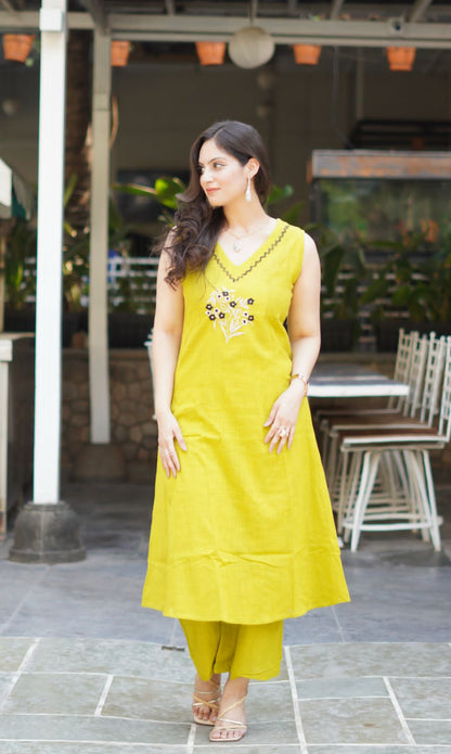 Premium Heavy Slub Cotton Mustard Yellow