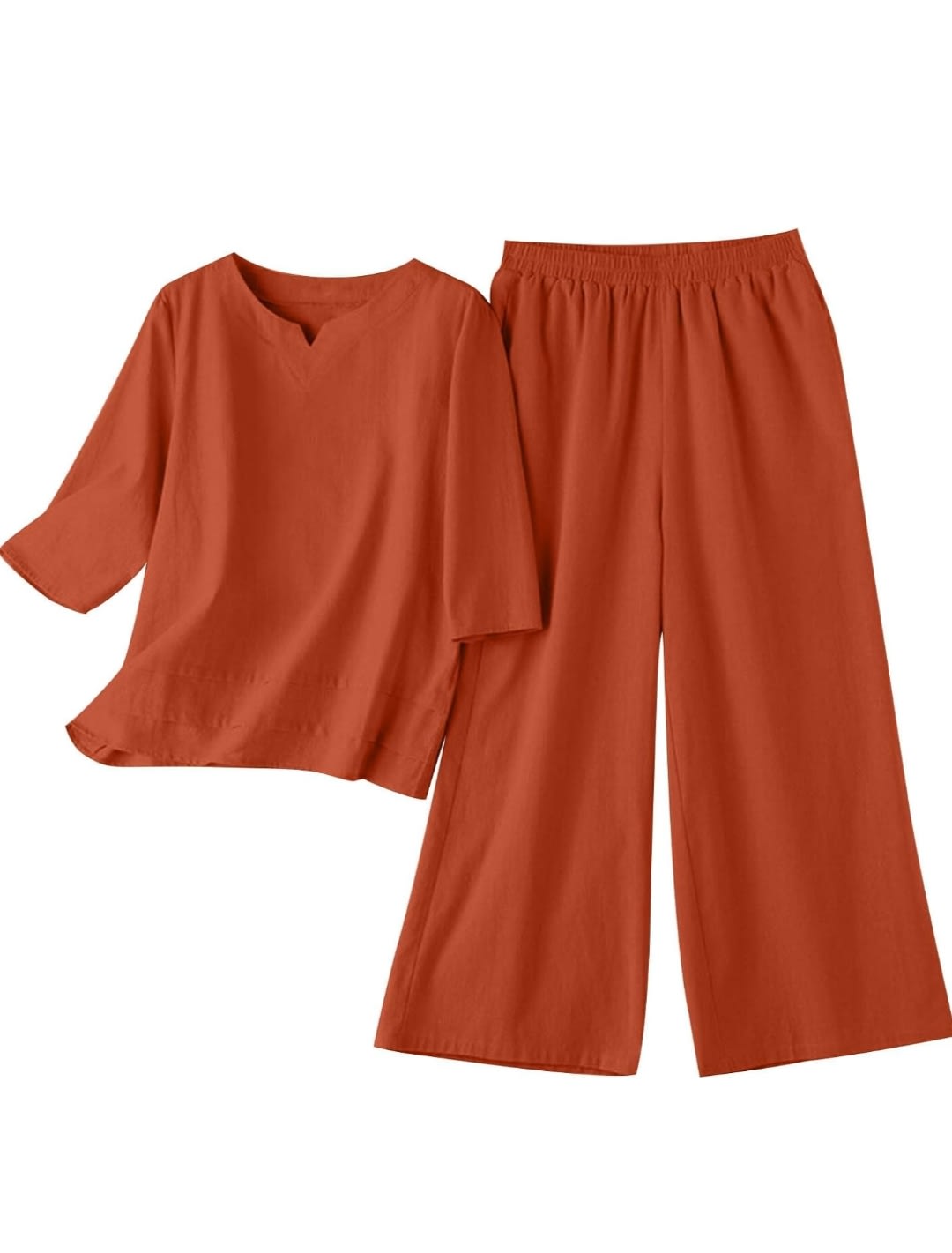 Rust Jaipur Solid Co-Ord Set