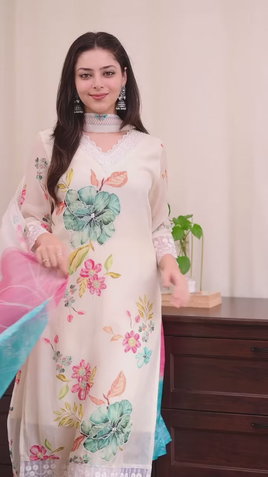 PREMIUM RESHMI ORGANZA SUIT SET