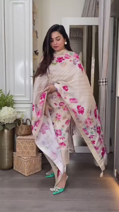 Premium Banana Silk Suit Set