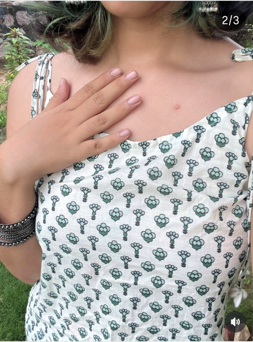 Women’s Printed Cotton Sleeveless Top