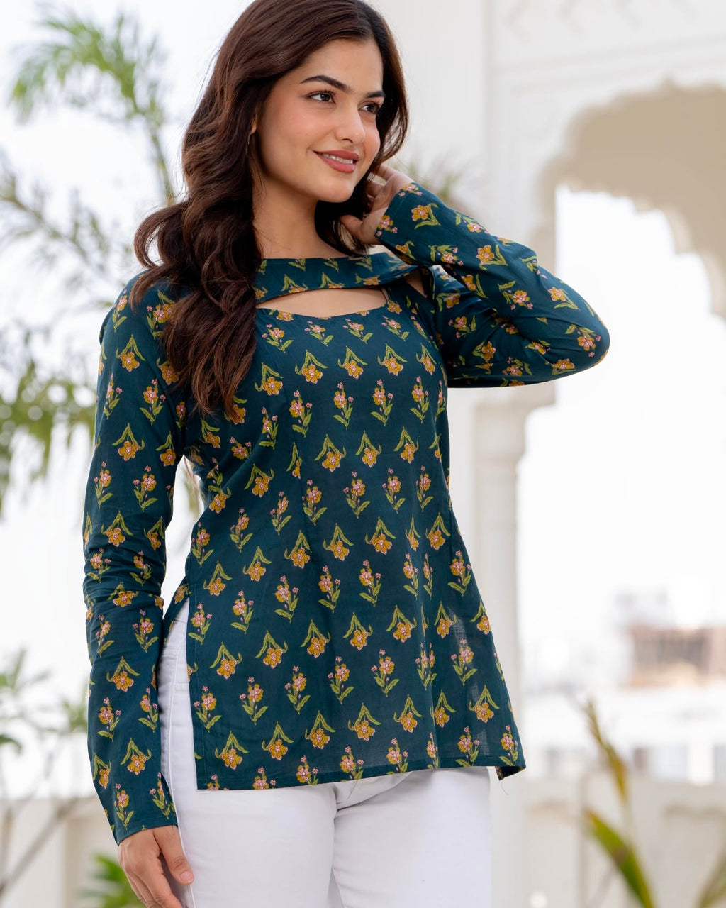 Convertible Top for Women | Pure Cotton 60×60 | 2-in-1 Neck Design | Casual & Daily Wear