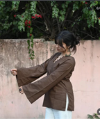Women's Brown Long Sleeve Top | Casual Summer Ethnic wear