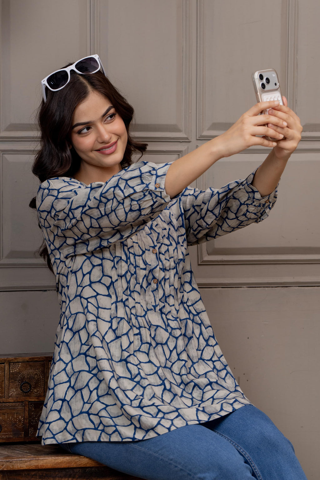 Elegant Printed Cotton Tunic Tops for Everyday Comfort & Style