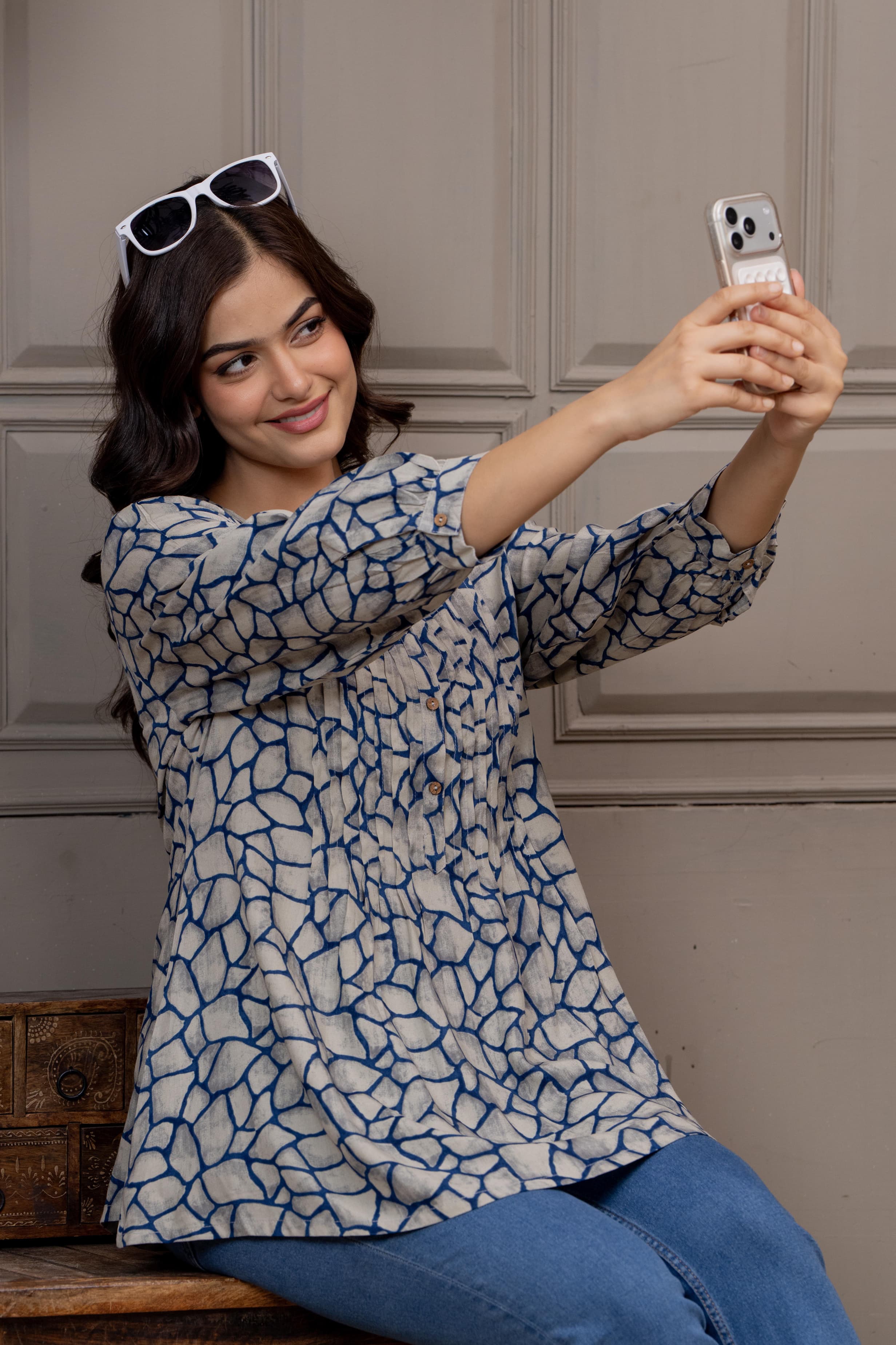 Elegant Printed Cotton Tunic Tops for Everyday Comfort & Style