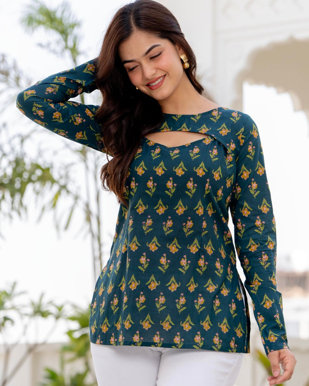 Convertible Top for Women | Pure Cotton 60×60 | 2-in-1 Neck Design | Casual & Daily Wear