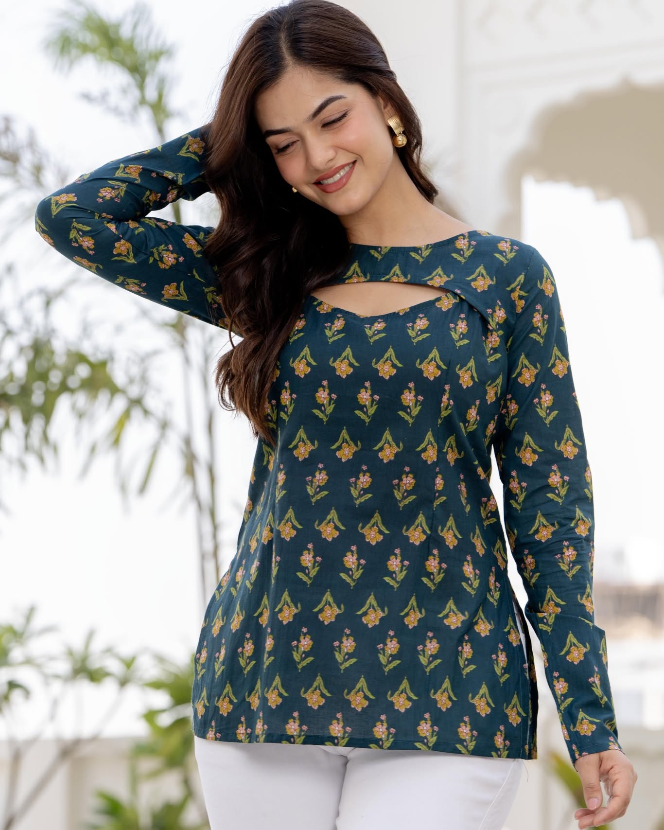 Convertible Top for Women | Pure Cotton 60×60 | 2-in-1 Neck Design | Casual & Daily Wear
