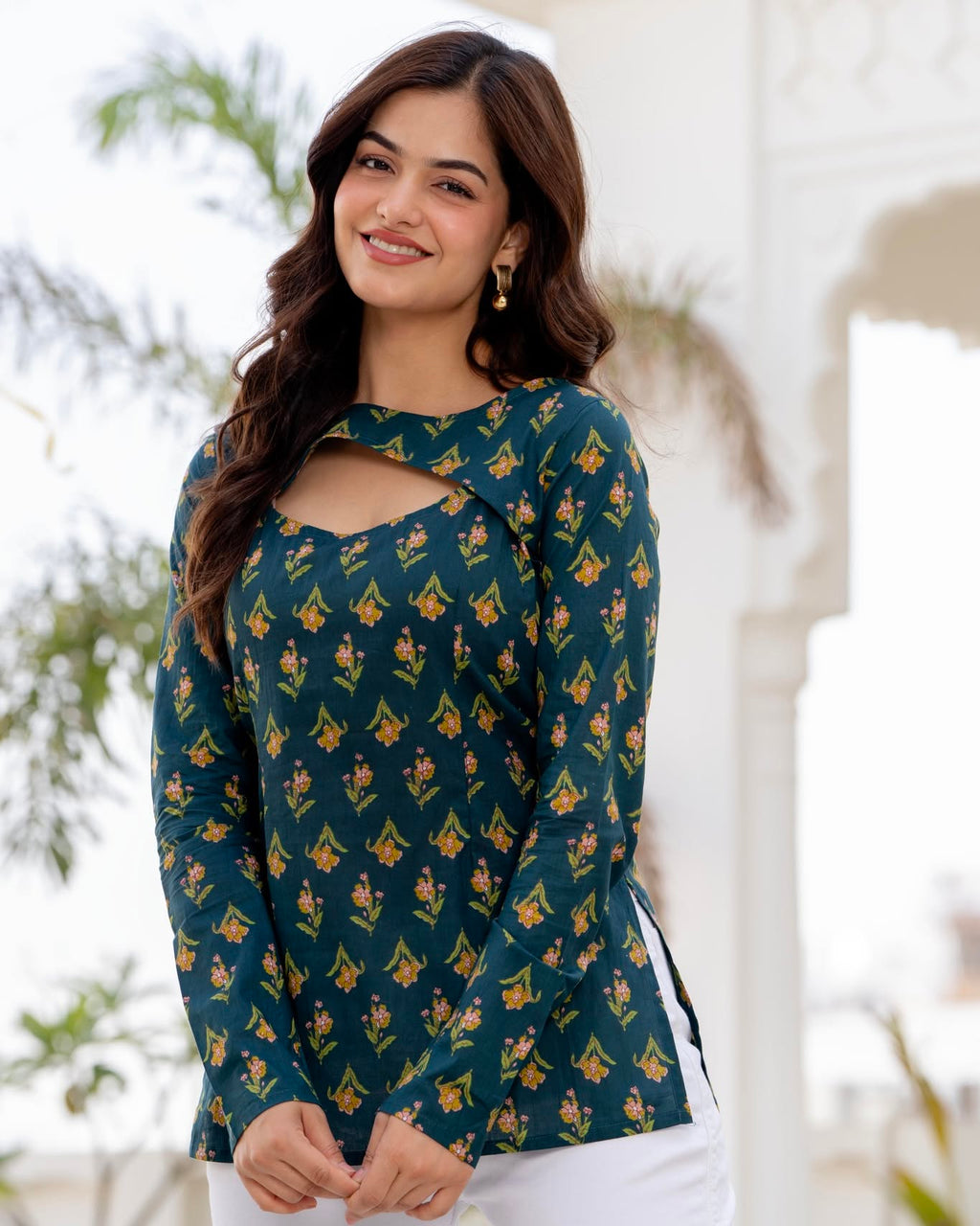 Convertible Top for Women | Pure Cotton 60×60 | 2-in-1 Neck Design | Casual & Daily Wear