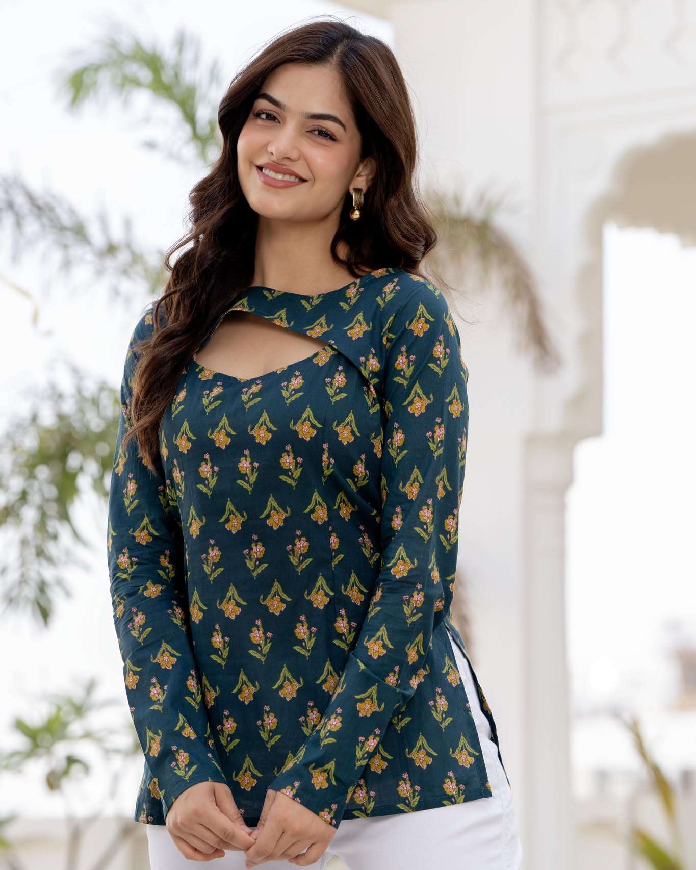 Convertible Top for Women | Pure Cotton 60×60 | 2-in-1 Neck Design | Casual & Daily Wear