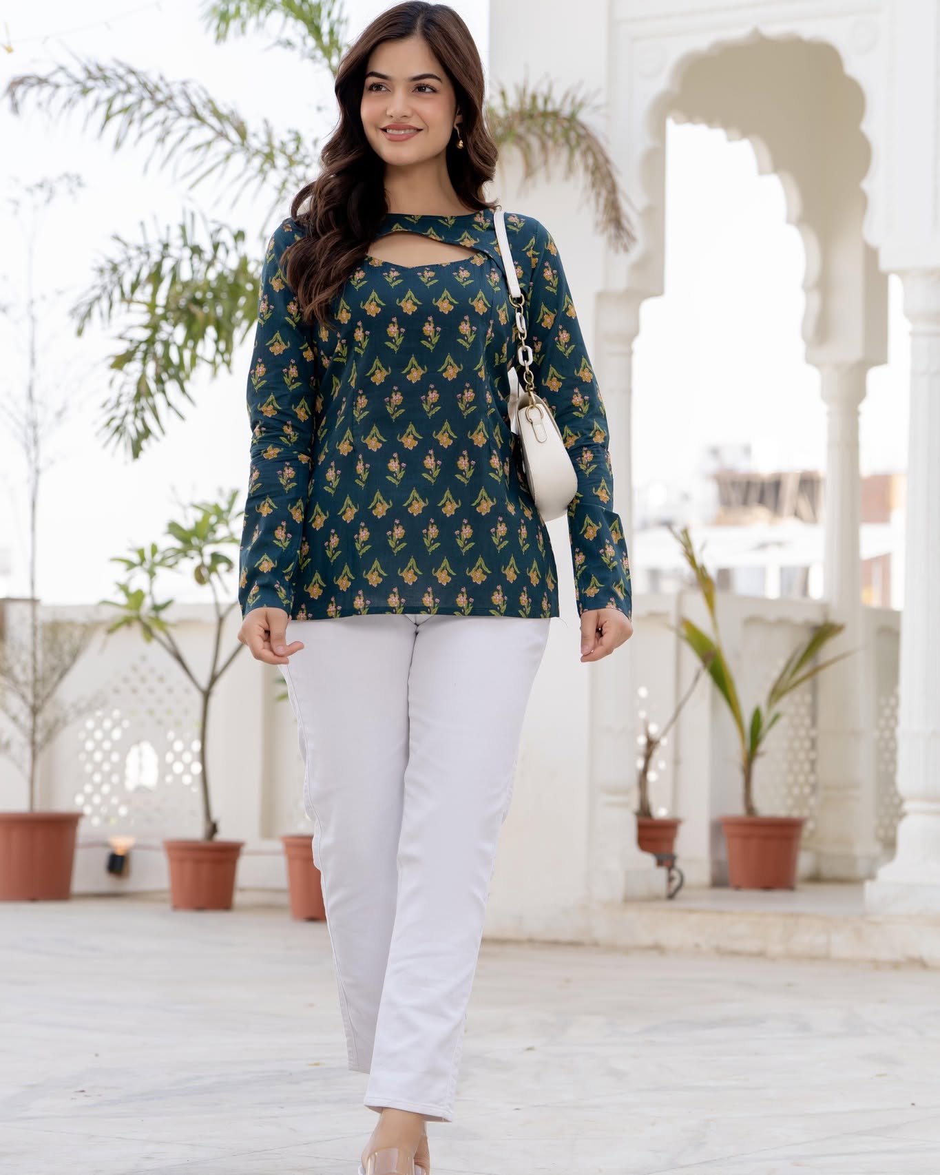 Convertible Top for Women | Pure Cotton 60×60 | 2-in-1 Neck Design | Casual & Daily Wear
