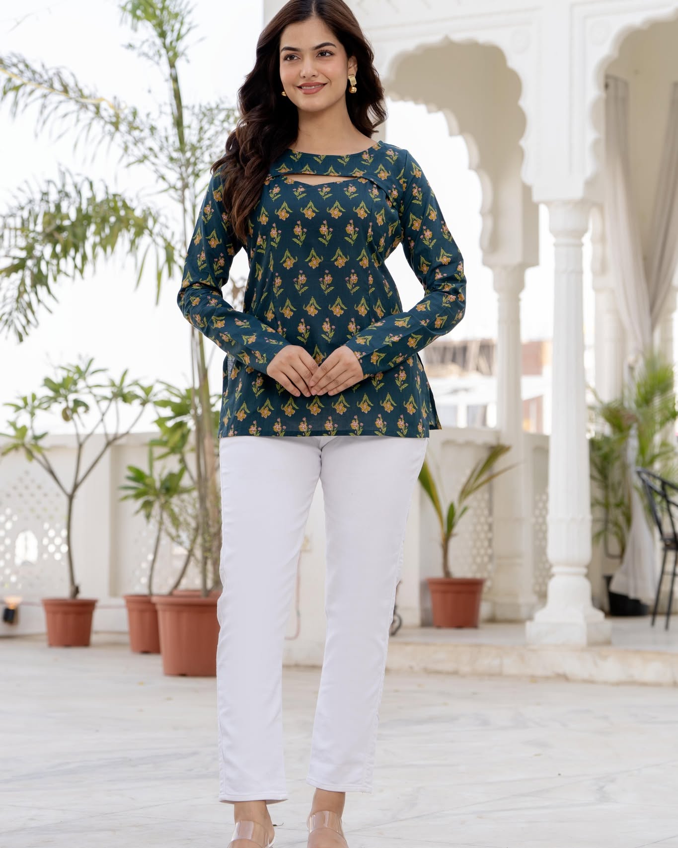 Convertible Top for Women | Pure Cotton 60×60 | 2-in-1 Neck Design | Casual & Daily Wear