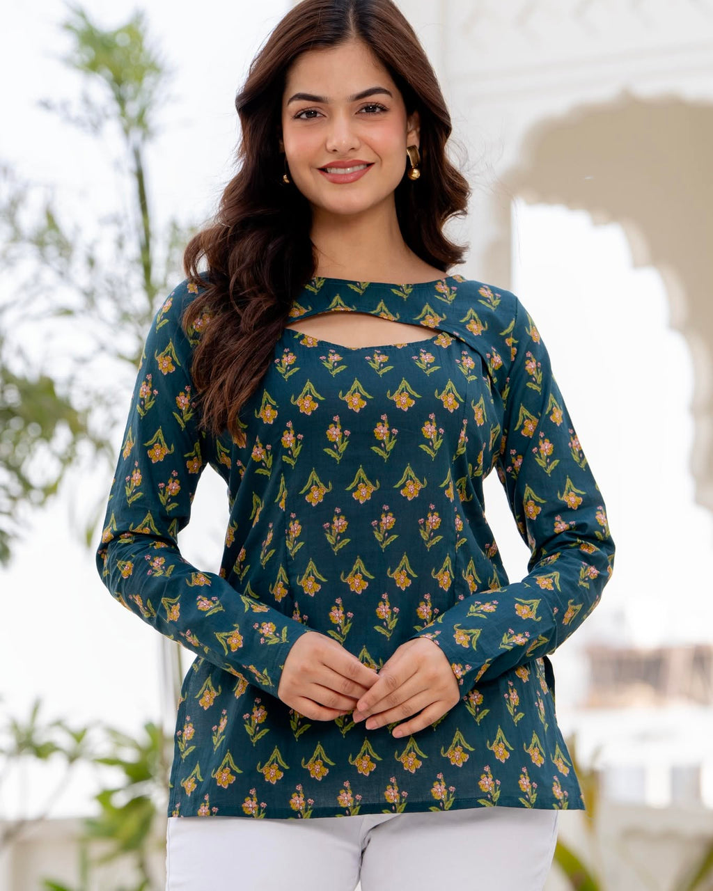 Convertible Top for Women | Pure Cotton 60×60 | 2-in-1 Neck Design | Casual & Daily Wear