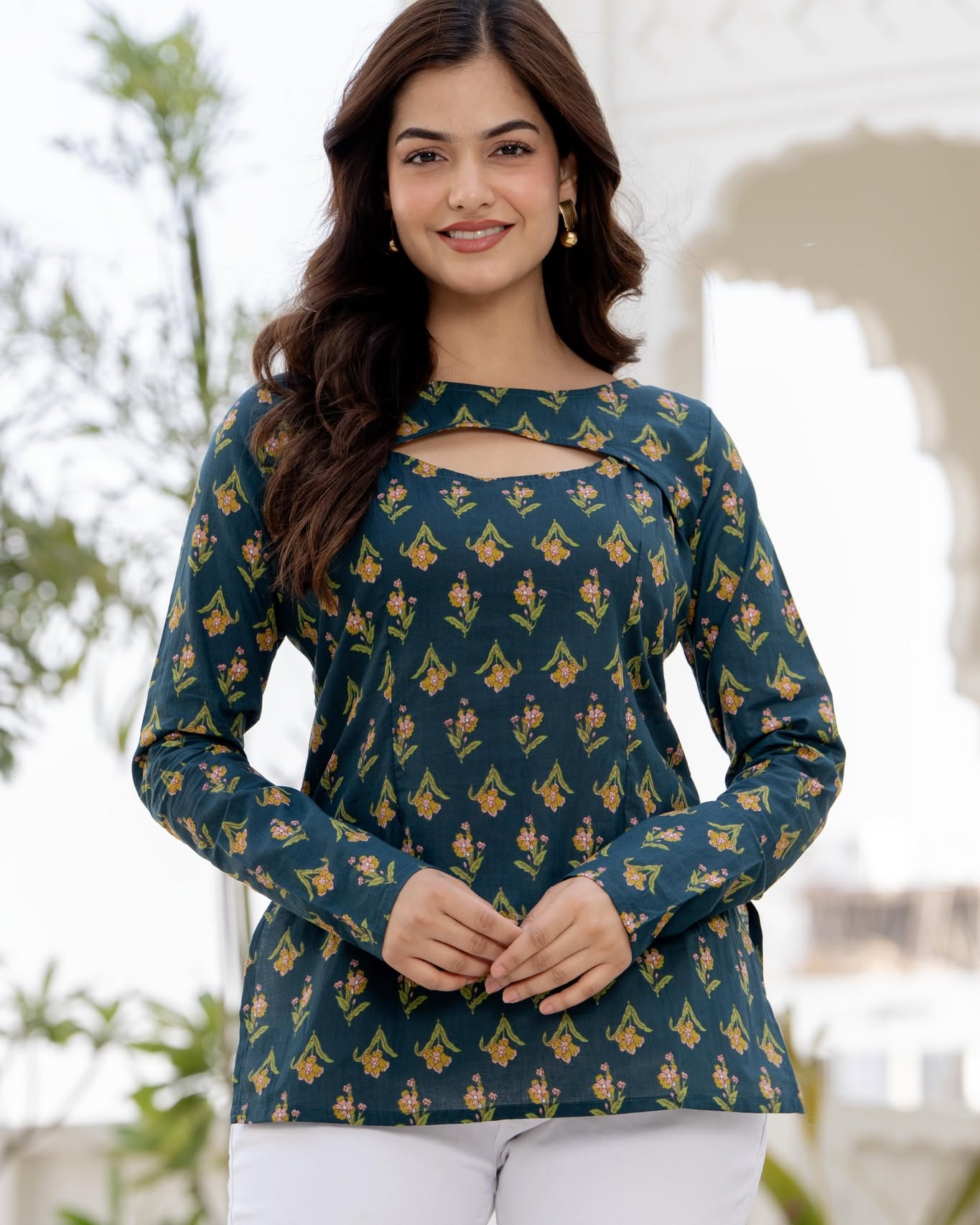 Convertible Top for Women | Pure Cotton 60×60 | 2-in-1 Neck Design | Casual & Daily Wear