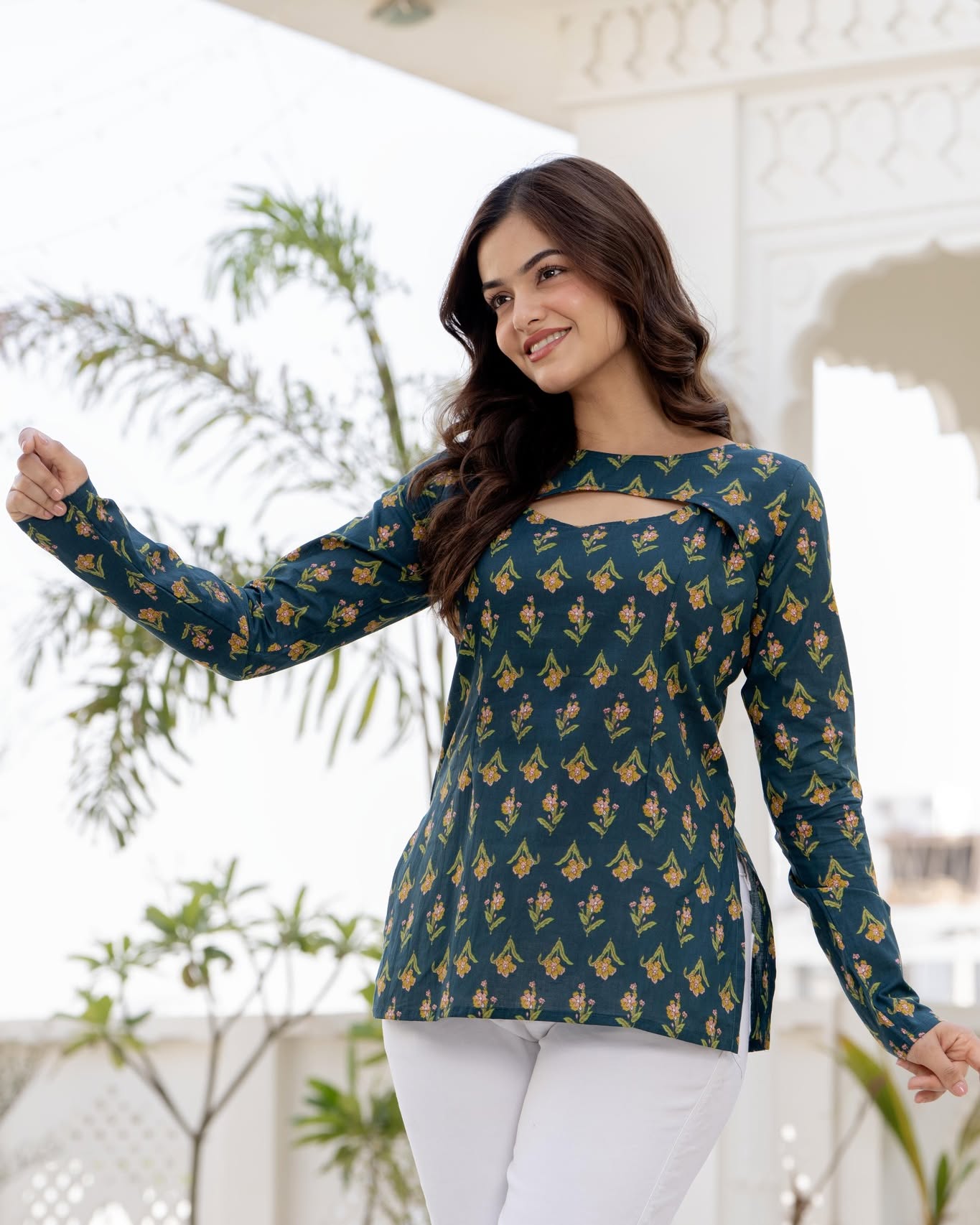 Convertible Top for Women | Pure Cotton 60×60 | 2-in-1 Neck Design | Casual & Daily Wear